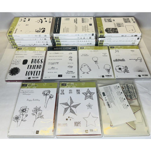 Stampin Up Rubber Cling Stamps Sets Lot of 22 Birthday Floral Variety of Themes